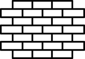 ícone de linha de parede de tijolos vetor
