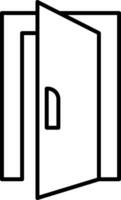 ícone da linha da porta vetor
