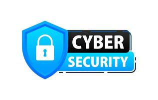 cyber segurança rótulo. máximo proteção contra cyber ameaças e identidade roubo. dados proteção vetor