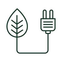 ícone de plug de bioenergia vetor