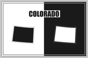 plano estilo mapa do Estado do Colorado, EUA. Colorado contorno. vetor ilustração