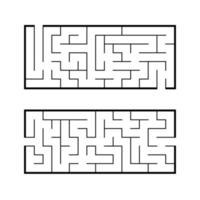 um conjunto de labirintos. jogo para crianças. quebra-cabeça para crianças. enigma do labirinto. encontre o caminho certo. ilustração vetorial. vetor