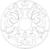 círculo de decoração swirly vetor