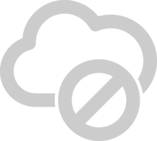 ícone de computação em nuvem sem acesso vetor