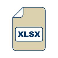 Ícone do vetor XLSX