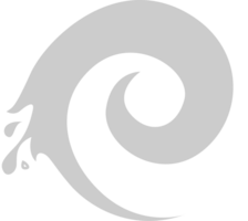 espiral de logotipo de água vetor