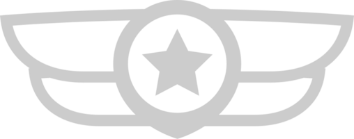 emblema militar de asas vetor