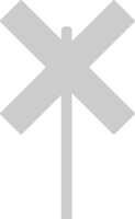 sinal de trem cruz vetor