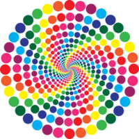 espectro de cores do círculo vetor