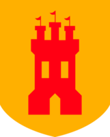 castelo escudo de crista vetor