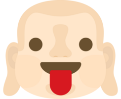 emoji buda rosto tounge vetor