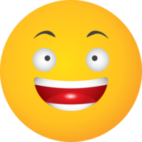 emoji rosto amarelo rir vetor