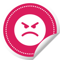 emoji emoticon adesivo com raiva vetor