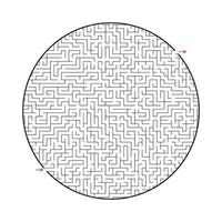 difícil grande labirinto. jogo para crianças e adultos. quebra-cabeça para crianças. enigma do labirinto. encontre o caminho certo. ilustração vetorial plana. vetor