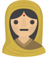 emoji indiano mulher neutro vetor