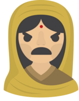 emoji indiano mulher vetor