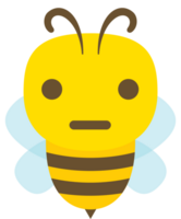 desenho de abelha emoji neutro vetor