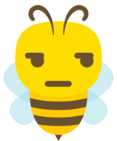sorriso de desenho animado de abelha emoji vetor