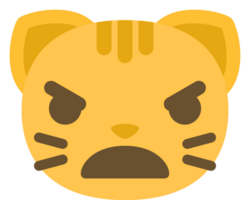 emoji cara de gato com raiva vetor