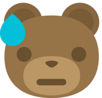 emoji Urso face suor vetor