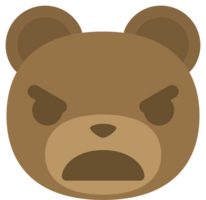 emoji Urso face Bravo vetor