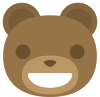 emoji Urso face sorrir vetor