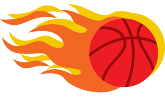 basquete em chamas vetor