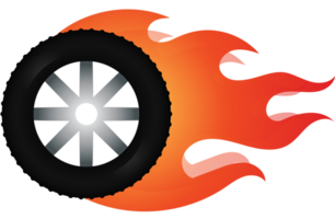 queimar pneu vetor
