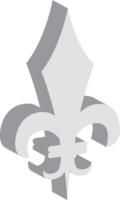 fleur de lis isométrico vetor