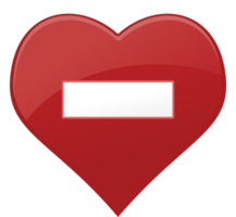 ícone de coração sem entrada vetor