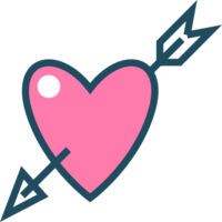 coração com flecha vetor