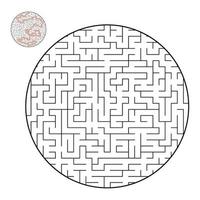 difícil grande labirinto. jogo para crianças e adultos. quebra-cabeça para crianças. enigma do labirinto. encontre o caminho certo. ilustração vetorial plana. vetor