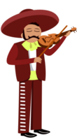 mariachi músico tocando violino vetor