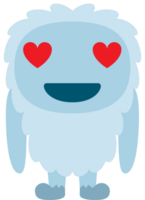 yeti emoticon amor vetor