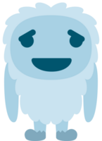 yeti emoticon aliviado vetor