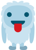 yeti emoticon língua vetor