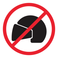 público proibido placa capacete vetor