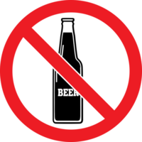 Proibido placa não beber vetor