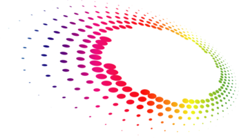 ponto oval abstrato arco-íris vetor