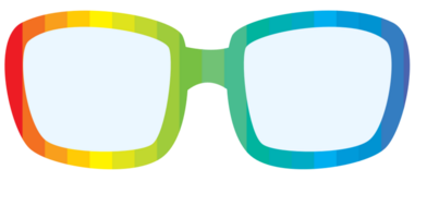 óculos de arco-íris vetor