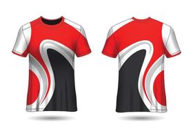 design de esporte de t-shirt. camisa de corrida. vista frontal e traseira uniforme. vetor