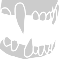 dentes de vampiro vetor