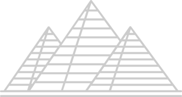 egípcio pirâmides esboço vetor