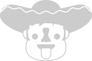 mexicano sombrero emoticon vetor