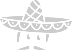 sombrero com bigode vetor