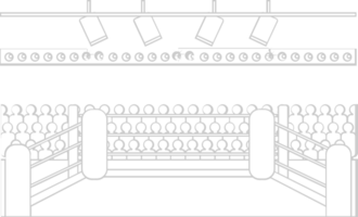 luta livre arena anel vetor