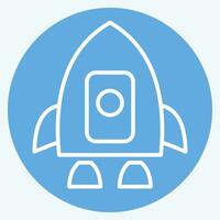 ícone humano espaçonave. relacionado para satélite símbolo. azul olhos estilo. simples Projeto editável. simples ilustração vetor