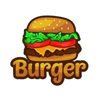 vetor de logotipo de hambúrguer