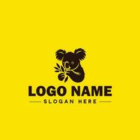 coala logotipo ícone coala animal moderno minimalista o negócio logotipo editável vetor