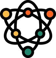 design de ícone criativo de átomo vetor